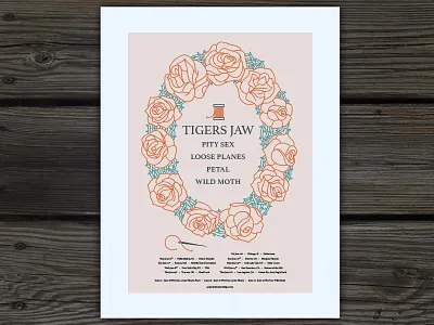 Tigers Jaw band design gigposter illustration music poster tour