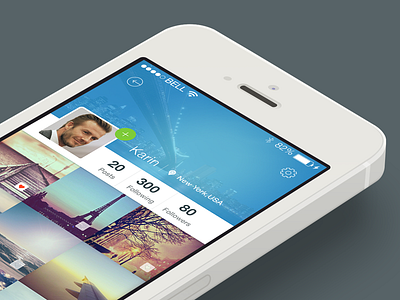 Mobile App - Profile mobile app ui