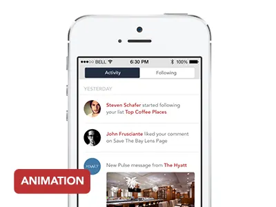1App Feed Interaction 1app animated composer facebook feed gif image interaction origami quartz tabs ui