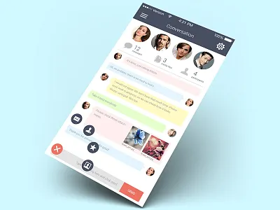 Pixelate app application flat mobile ui