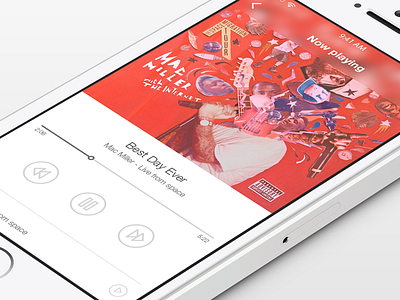 Music Player [WIP] apple color io7 ios minimalist music player