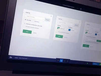 UI Refresh app build editor flat invision menu modals preview prototype web widget