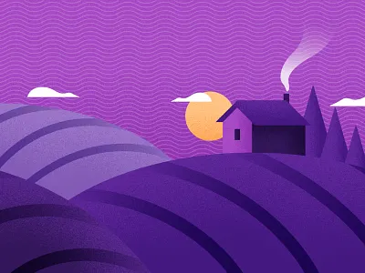 Eat Well abstract cozy drawing eat environment fields grain home horizon house illustration illustrator landscape landscapes procreate series texture vector vectors well