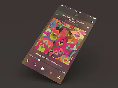 Player app application blur cloud ios ios7 mixcloud music play player