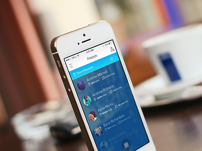 Friends List application friends friends list ios iphone iphone app trips ui user interface