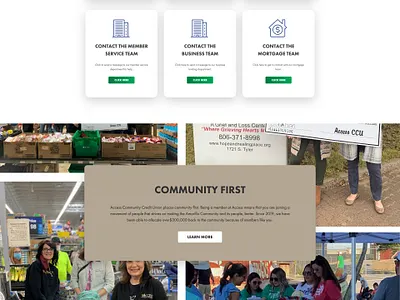 Access Credit Union Website ui ux web design