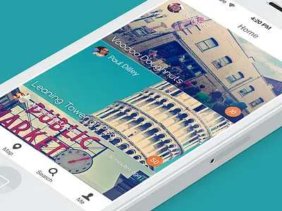 Navi Home adventure explore feed find home locate location navigation place screen ui ux