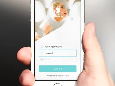 Login (wip) active app ios7 login mobile mockup outline pale photo