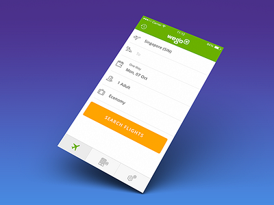 Flight Form iOS7 app button clean flat flight form icons ios ios7 minimal navigation wego