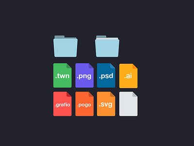 Flat File Formats Freebie adobe ai file flat folder format formats free illustrator png psd svg