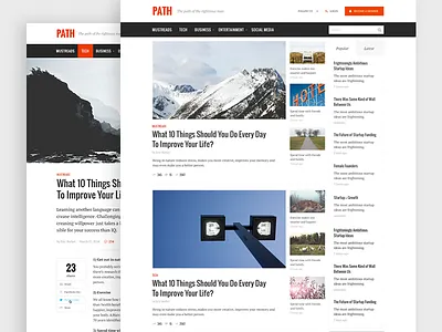 Path News Template blog magazine news path template