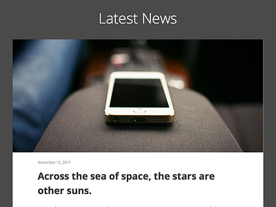 A blog post blue orange open sans parallax responsive rwd translucency