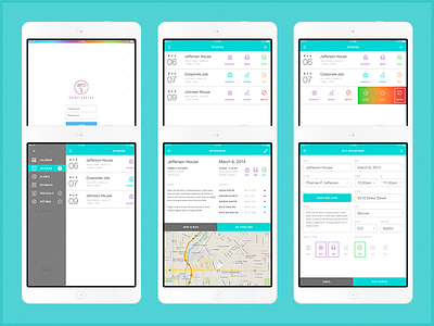 Painting App – iPad Interface app appointment budicons edit flat gradient ios7 ipad login minimal painting ui