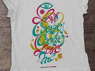 I (eye) love cookies & cookies love me t-shirt alexandru anodpixels anodpixels.com drawing nastase t shirt