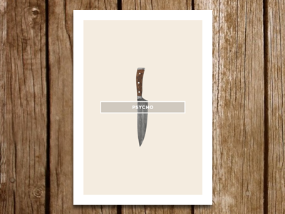 Vintage + Knives - Set 2 of 2 cinema illustrations movie movies poster psycho rambo sweeny todd vintage illustrations