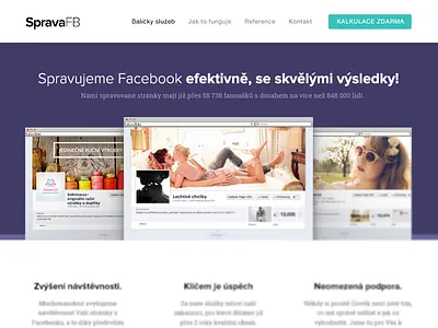 Social Media WIP media presentation purple simple social website white