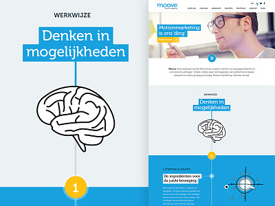 Moove animation brain scroll stories storytelling video website