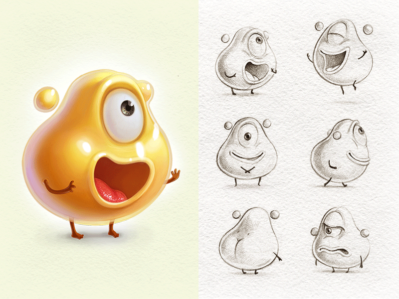 Fat Cells (gif) animation app character game gif sketch