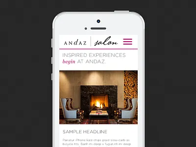 Responsive Andaz Blog (Mobile) mobile responsive ui ux web design