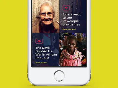 UI Sneak Peek blue camera clean flat icon icons interface simple sound teaser ui yellow