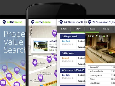 Property Value Search - Android App 2013 android app map mobile nexus onthehouse property real estate search value