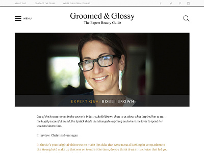 Groomed & Glossy Article article beauty blog concept editorial groomed glossy interview magazine