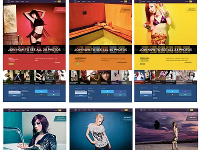 Zivity- Logged Out Sets Page branding color changing ui gallery photography rainbow ui web design zivity