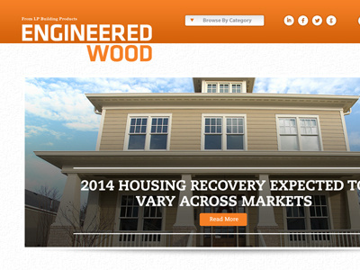 Engineered Wood (LP) Blog Design blog design engineered wood lp news site