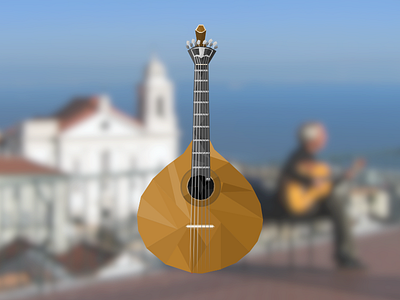 Portuguese Guitar experiment fado guitar instrument low low poly poly portugal rooster sketch
