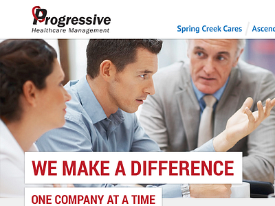 Progressive Healthcare Management design web