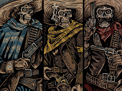 Landyachtz - Loco Longboard Series americana art bandido deck design illustration loco longboard skate skateboard