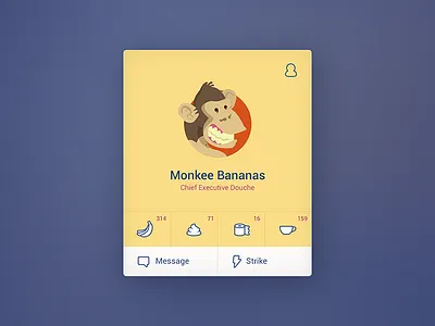 Profile card component free kit profile psd template ui