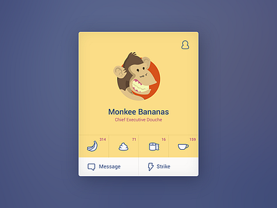 Profile card component free kit profile psd template ui