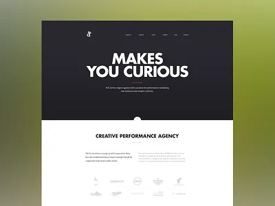 New agency website clean flat home layout modern typography ui ux web website
