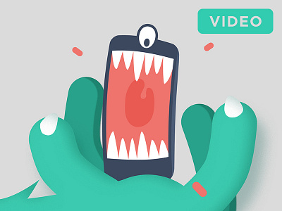 Money guzzling phone video animation app beast beast collective crowd sourcing design mobile monsters smartphone yoobic