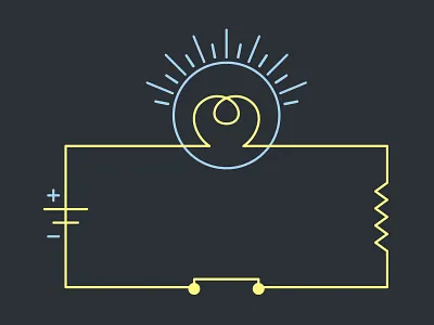 Circuit circuit electricity illustration monoline