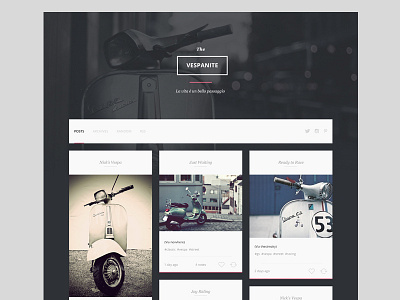 The Vespanite blog clean minimal photo theme tumbler ui ux vespa web