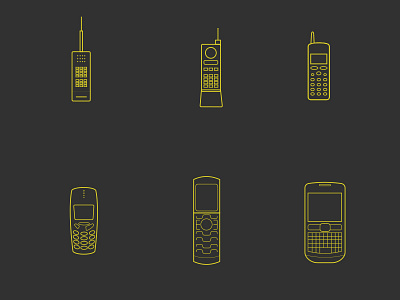 Telephone Icons graphic design graphics illustrator line icons