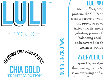 Chia Drink - Bottle Label branding illustrator labels product design
