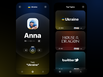 Voice topics design app app app design design ios app mobile ui ux