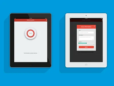 Panic Button Prototype Application alert button create ios iphone issue message panic report send ticket