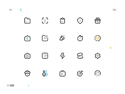 COCO Iconpack. app coco design icom icon icon design icon set iconography iconpack icons iconset minimal mobile ui website