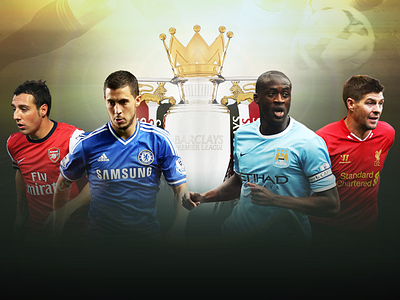 The Tightest Title Race in Years arsenal chelsea city composite football league liverpool manchester photoshop premier soccer trophy