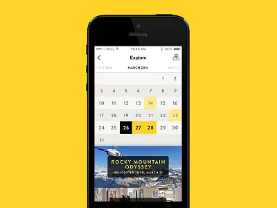 Tourism App – Events calendar app calendar guide ios iphone tourism travel