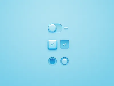 Light And Switch 2 button checkbox elements lights radio shadow switch ui