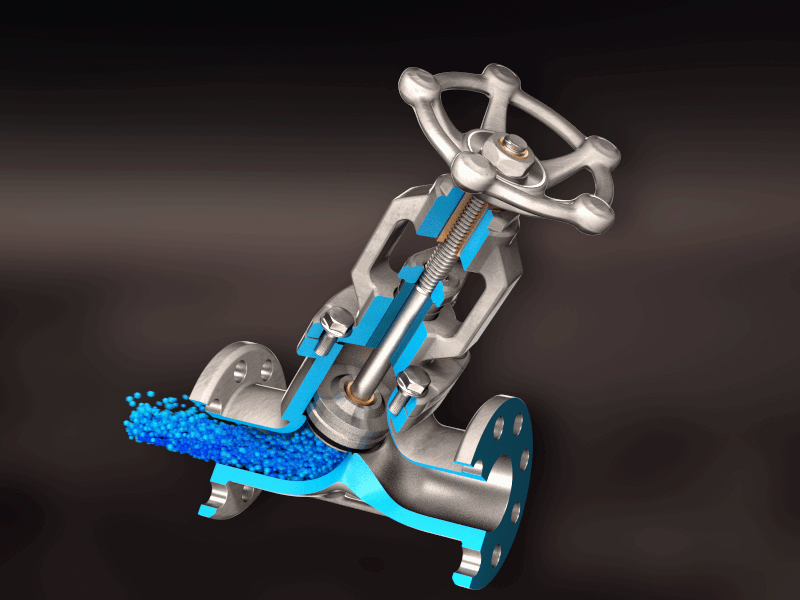 Valve 3d animation blender cutaway cycles flow gif motion graphics pipe valve water