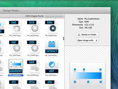 Design Finder App browser cocoa design mac osx search tool utilities window