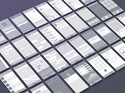 Wireframe & UI Elements blue blueprint build element flow ios iphone5 paper process sunbzy ui ux