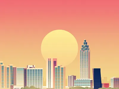 Wired - Atlanta atlanta city illustration wired