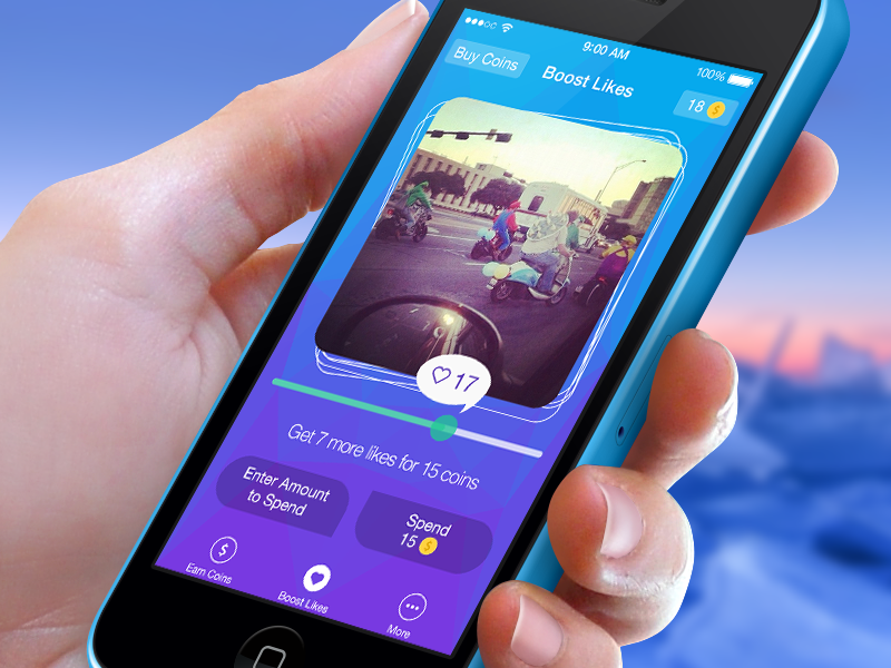 Example of "Like & Love" Boost Likes